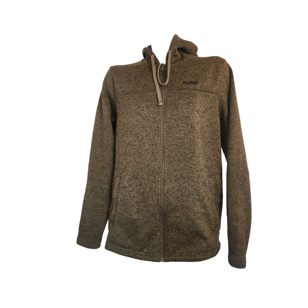 RedHead Mens Olive Green Marled Sweater Fleece Full Zip Hoodie Jacket
L outdoor